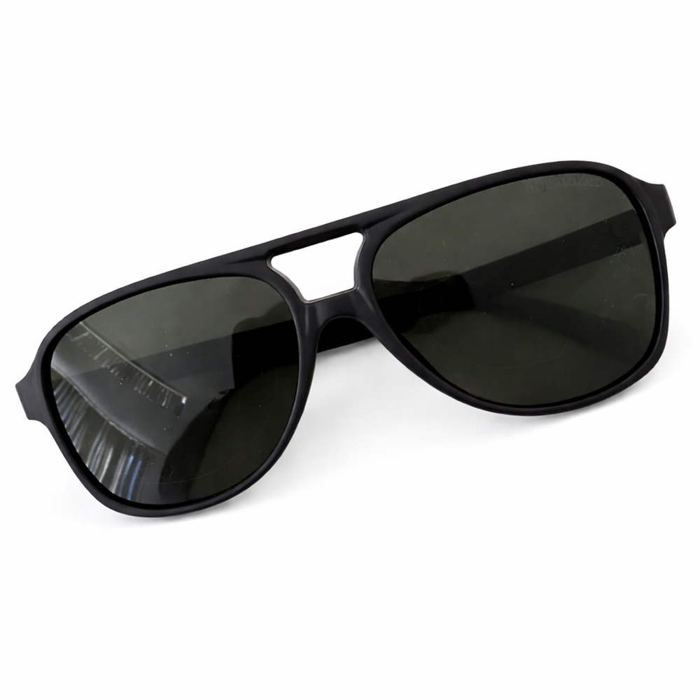 Oversized  Aviator Sunglasses - Black